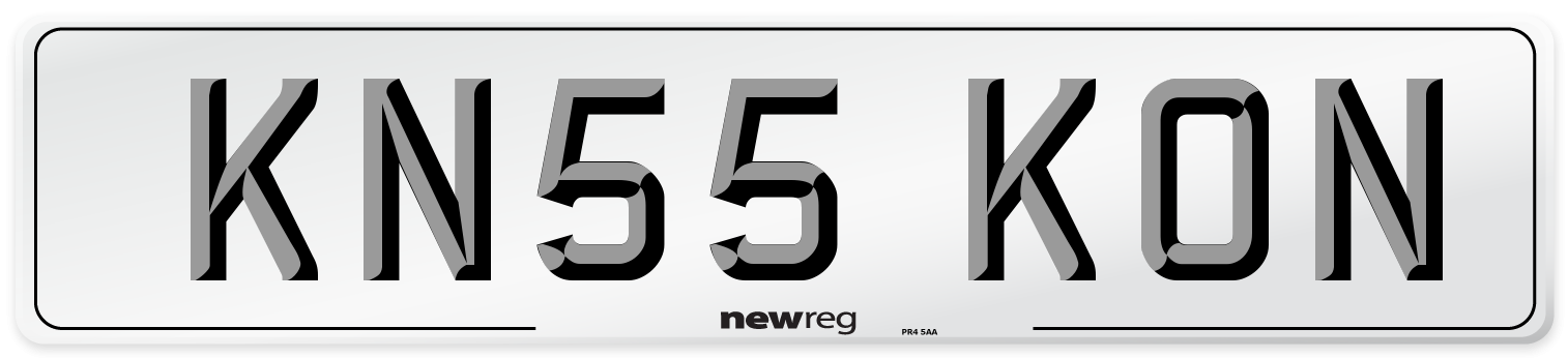 KN55 KON Number Plate from New Reg